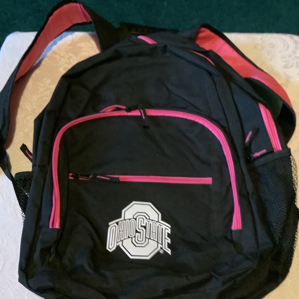Ohio State Backpack Black with Pink Trim